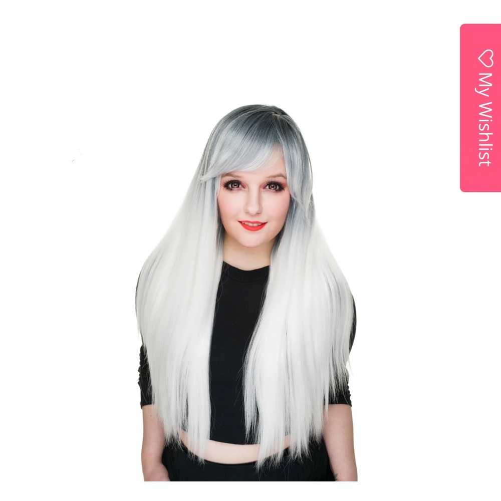 Rockstar Wigs Dark Root Bella White wig